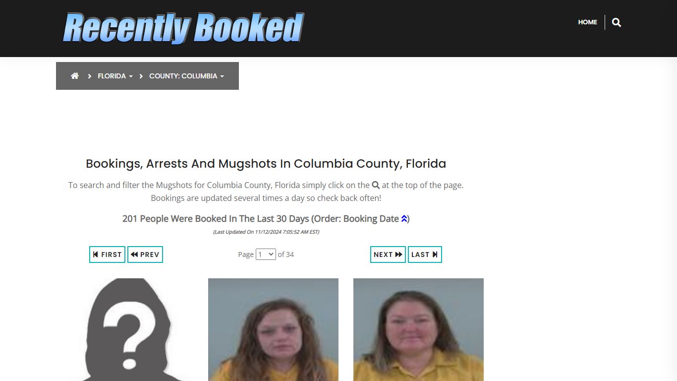 Bookings, Arrests and Mugshots in Columbia County, Florida