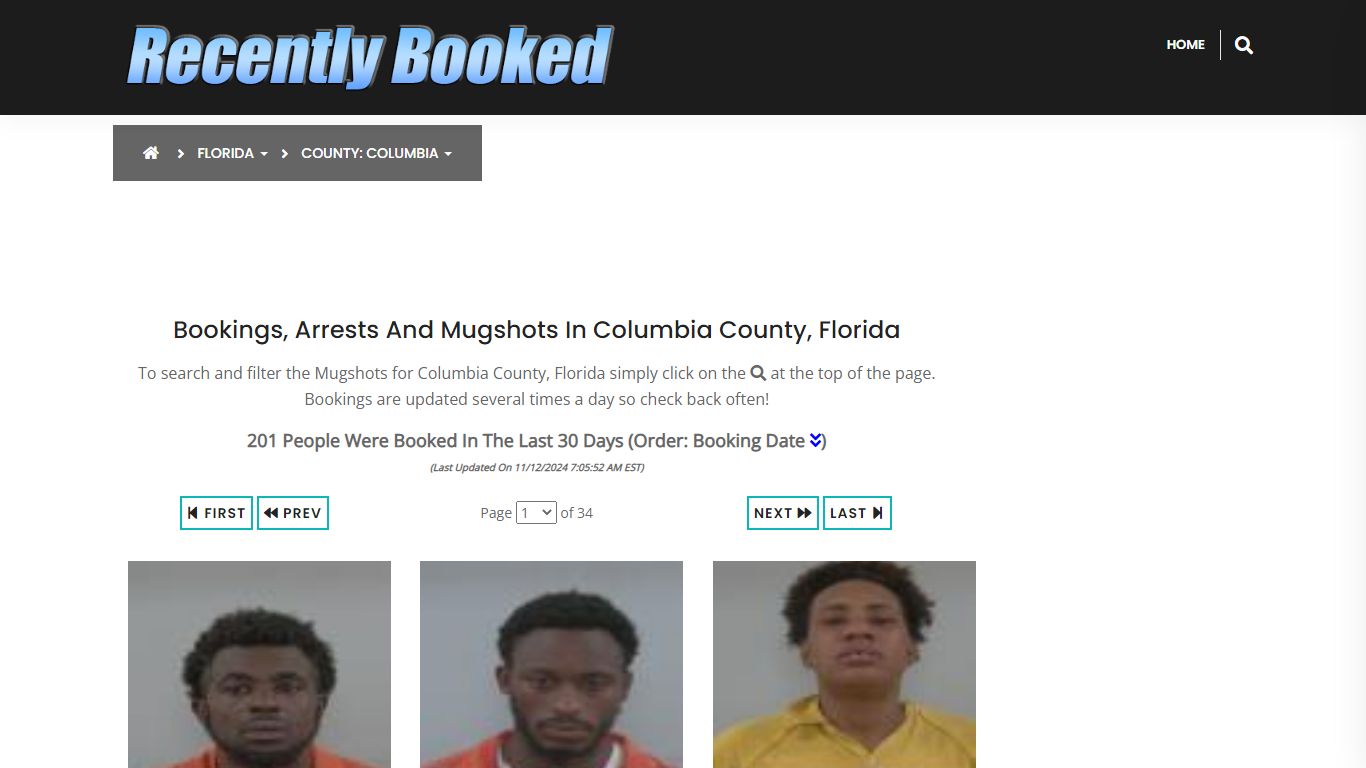 Bookings, Arrests and Mugshots in Columbia County, Florida